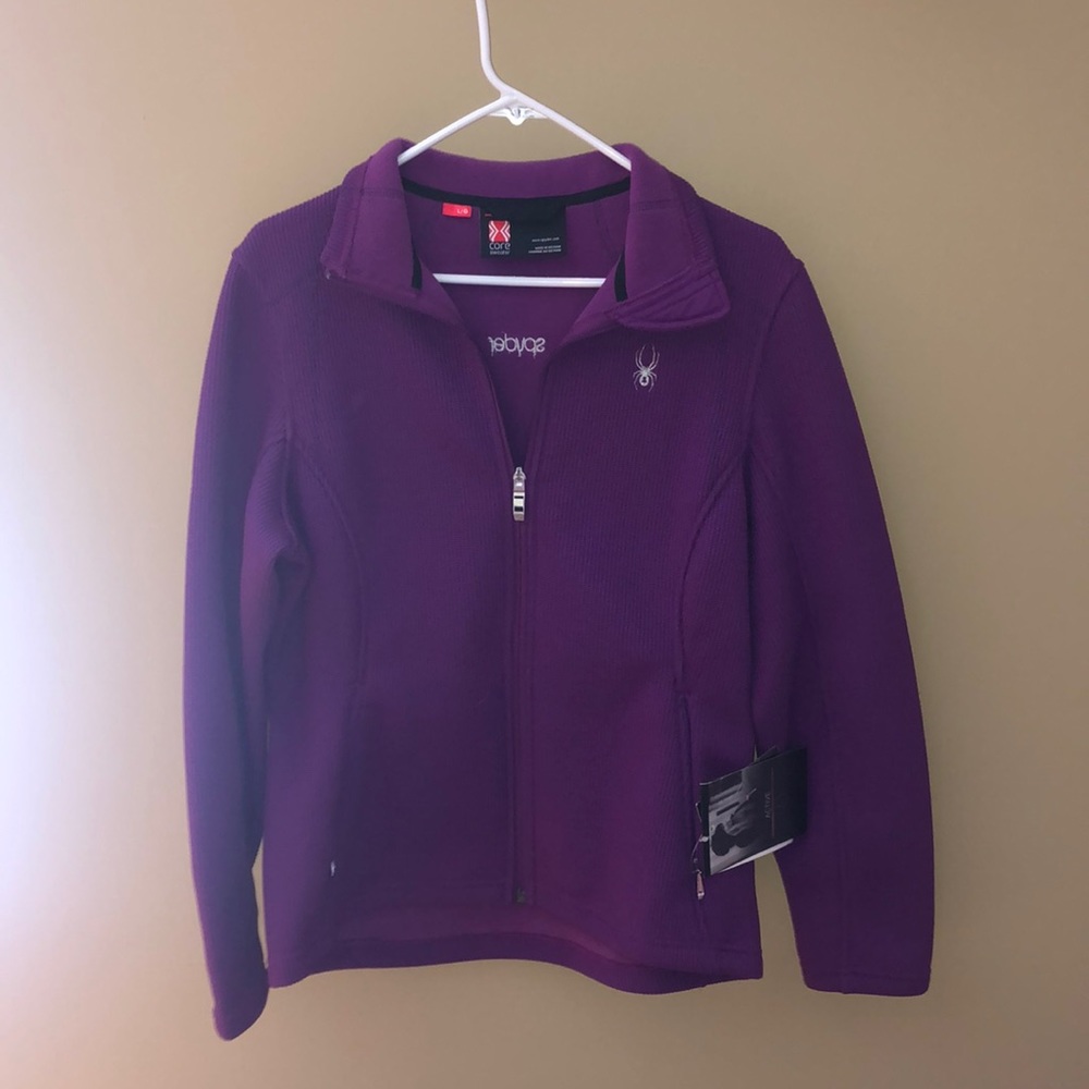 New Spyder jacket In Plum - tags still on
